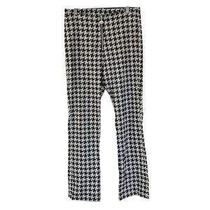 Calzedonia Houndstooth Zip Front Leggings sz L